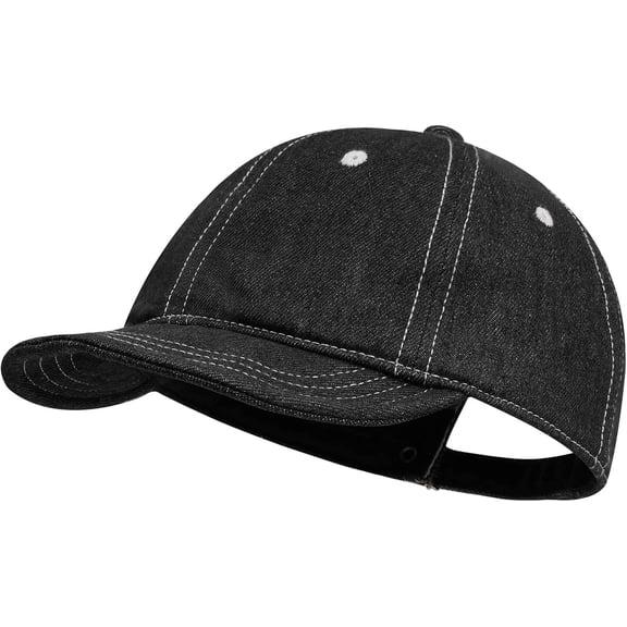 YooGuoGuo Denim Trucker Hat Short Brim Baseball Cap Low Profile Dad Hats Soft Flat Brim Hat Fashion Umpire Cap Golf Caps Unisex