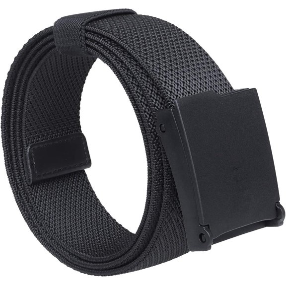 YooGuoGuo Elastic Stretch Men's Webbing Belt, Lightweight Outdoor Flip Top Buckle Belt 1.5" Checkpoint Friendly