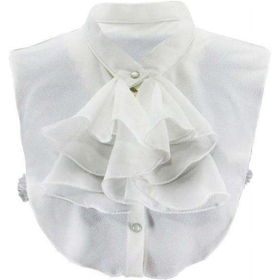 YooGuoGuo European Vintage Palace Adjustable Half Shirt Collar Chiffon Professional Suit False Collar Exaggerate Ruffle Flounce