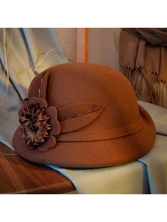 Fall, Winter, And South Korean Versions Of The Elegant Flower Wool Beret Retro British Curly Top Hat