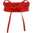 thumbnail image 1 of YooGuoGuo Fashion Women Faux Leather Bow Tie Waistband Elastic Stretch Waist Strap Cummerbund Waist Band Belt for Dress, 1 of 7