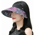 thumbnail image 1 of YooGuoGuo Floral Print Visor Hats for Women Wide Brim Summer Cap Fashionable UV Protection Hat for Outdoor Beach Gardening, 1 of 7