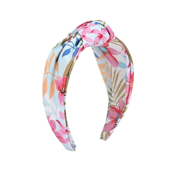 YooGuoGuo Flower Print Knotted Headbands, Cute Wide Top Knot Headband for Women's Hair, Hair Styling Accessories for Women Girls