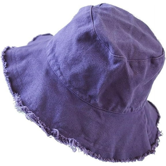 YooGuoGuo Frayed Unisex Sun Hats, Fashion Beach Bucket Hat for Men Women,Summer Outdoor Boy's Girls Boonie Cap