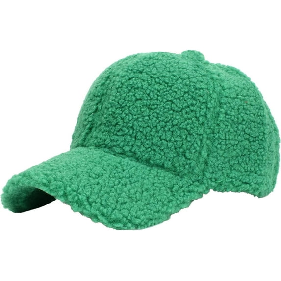 YooGuoGuo Fuzzy Sherpa Baseball Caps for Women Teddy Fleece Hip Hop Ball Caps Solid Color Warm Winter Adjustable Travel Hats