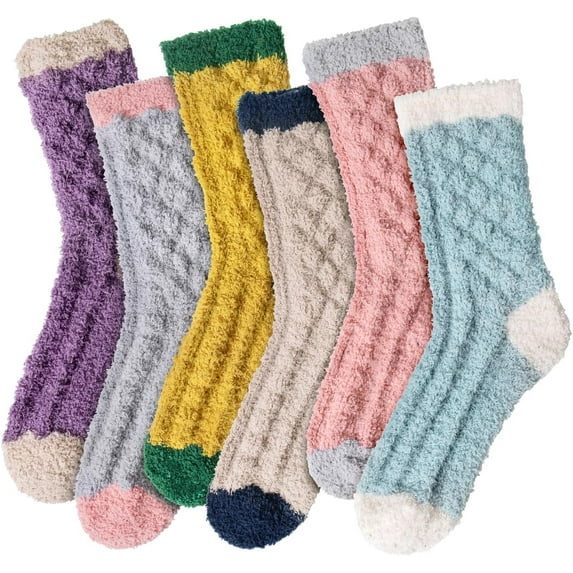 YooGuoGuo Fuzzy Socks for Women, Warm Soft Fluffy Socks Winter Cozy Cute Animal Slipper Socks Gifts