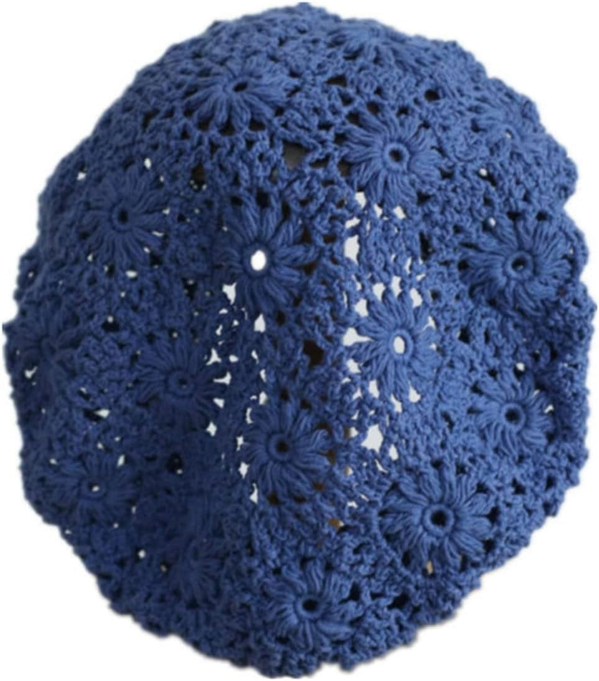 YooGuoGuo Hand Hook Hollowed-Out Chrysanthemum Beret, Hair Cap