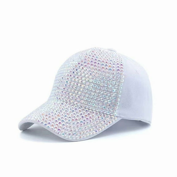 YooGuoGuo Hat Female Model New Version Of Colorful Diamond Mosaic Peaked Hat Female Spring And Autumn All Match Face Baseball Cap
