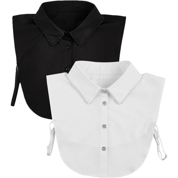 YooGuoGuo Imitation Pearl Shirt Collar New Anti-Wrinkle Dickey Faux Collar Professional Clothes Fake Collar for Women