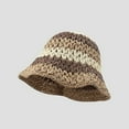 thumbnail image 1 of YooGuoGuo Japanese Instagram Rainbow Straw Woven Bucket Hat For Women's Summer Outdoor Vacation Sun Protection And Sunshade Hat, Beach Show Face Small Fisherman Hat, 1 of 9