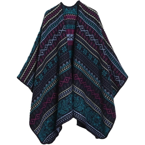 YooGuoGuo Knit Tassel Shawl Wraps for Women Fashion Open Front Blanket Travel Scarf Winter Warm Poncho Capes Ethnic Cardigan Coat