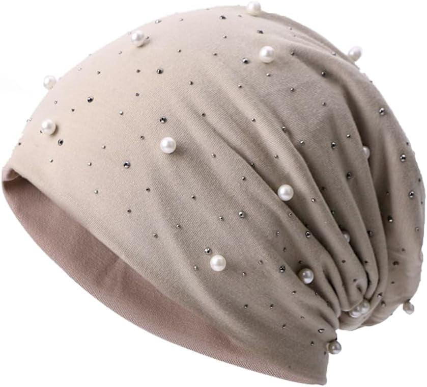 YooGuoGuo Knitted Beanies for Women with Rhinestone Slouchy Skull Cap Womens Beanies Bonnet Ski Cap Headwear Fall Winter