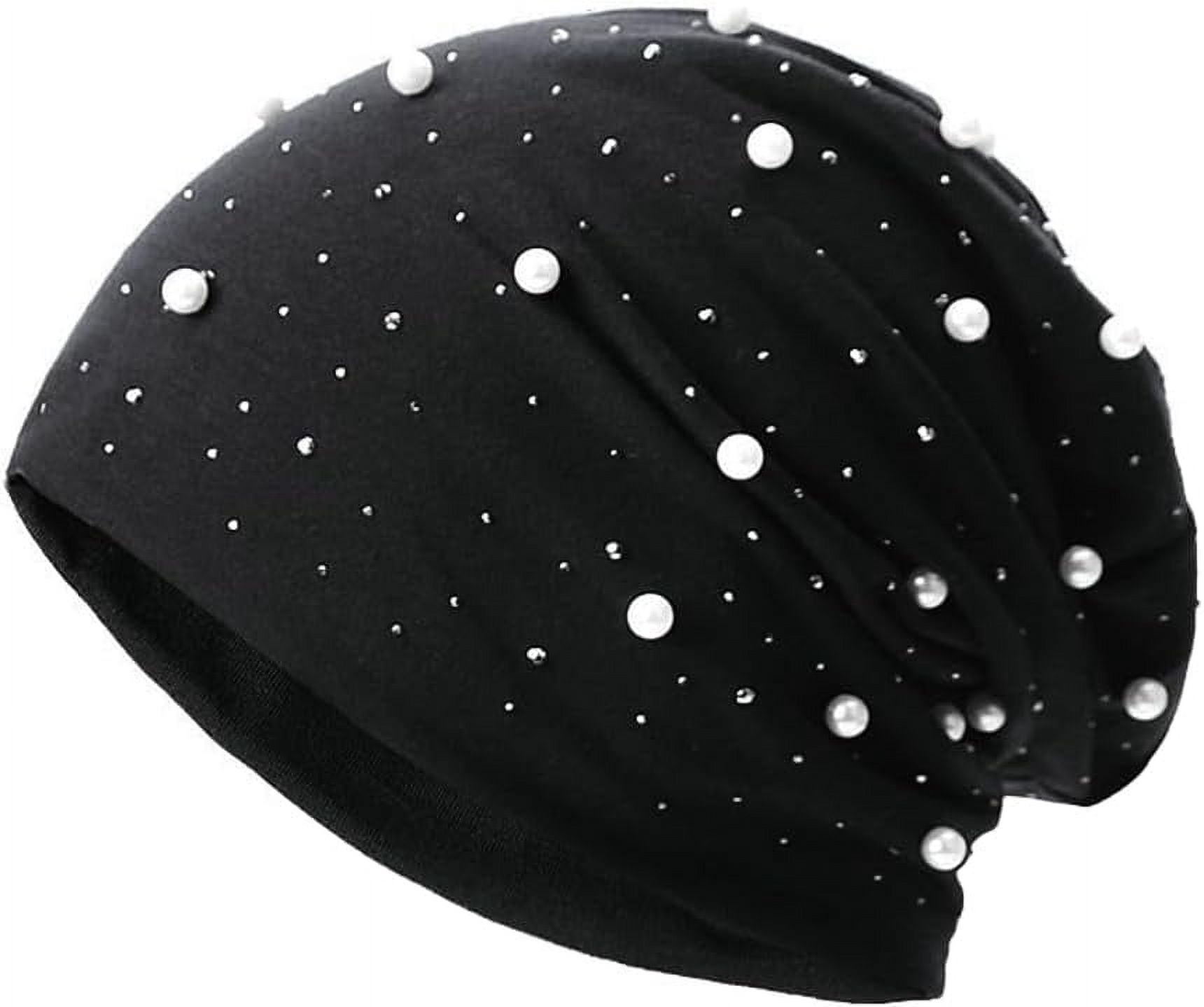 YooGuoGuo Knitted Beanies for Women with Rhinestone Slouchy Skull Cap Womens Beanies Bonnet Ski Cap Headwear Fall Winter