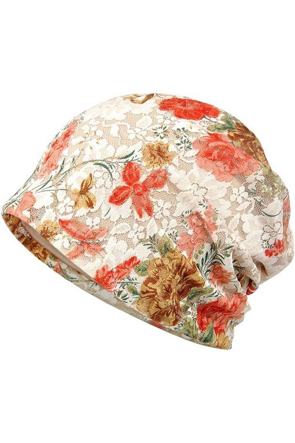 Lady Lace, Bonnet Bonnet with Flowers, Loose-Fitting Cap, Women's Fashion hat