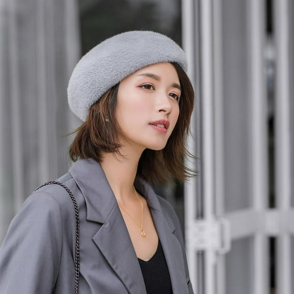 YooGuoGuo Lady spring Winter Berets Hat Painter style hat Women mink Vintage Berets Solid Color Caps Female Bonnet Warm Walking Cap