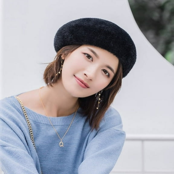 YooGuoGuo Lady spring Winter Berets Hat Painter style hat Women mink Vintage Berets Solid Color Caps Female Bonnet Warm Walking Cap