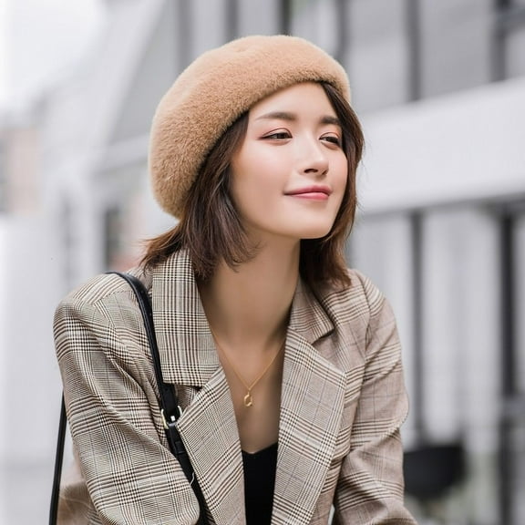 YooGuoGuo Lady spring Winter Berets Hat Painter style hat Women mink Vintage Berets Solid Color Caps Female Bonnet Warm Walking Cap