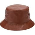 thumbnail image 1 of YooGuoGuo Leather Bucket Hat Casual Outdoor Cool Sunscreen Fisherman Hats Street Activities Hiking Fishing Folding Bucket Cap, 1 of 8