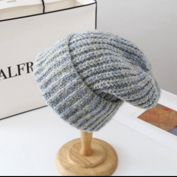 YooGuoGuo Loose Oversized Woolen Hat With A Large Head And A Small Face For Women In Autumn And Winter, Exaggerated Warmth, Thick Knitted Pile Up Hat Trend