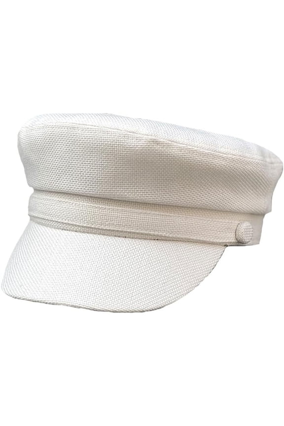 Men Cotton Newsboy Cap Solid Captain Sailor Hat Flat Classic Retro