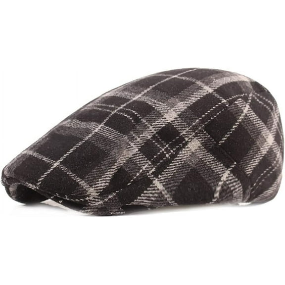 YooGuoGuo Men Women's Plaid Newsboy Hats for Fall Winter Outerwear Warm Purple Ivy Cap Golf Visor Hat