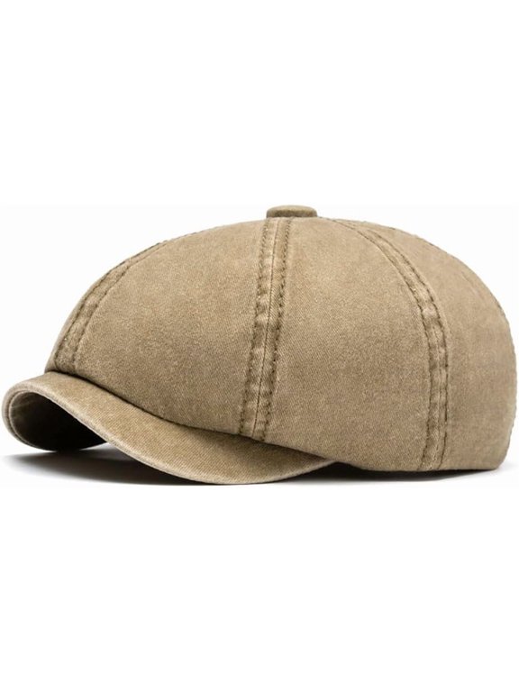 Men's 8 Panel Newsboy Cap Vintage Flat Cap Cotton Ivy Golf