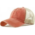 thumbnail image 1 of YooGuoGuo Men's Adjustable Mesh Back Cap Curved Bill Snapback Mesh Baseball Cap Retro Washed Trucker Cap Breathable Sun Hat, 1 of 7