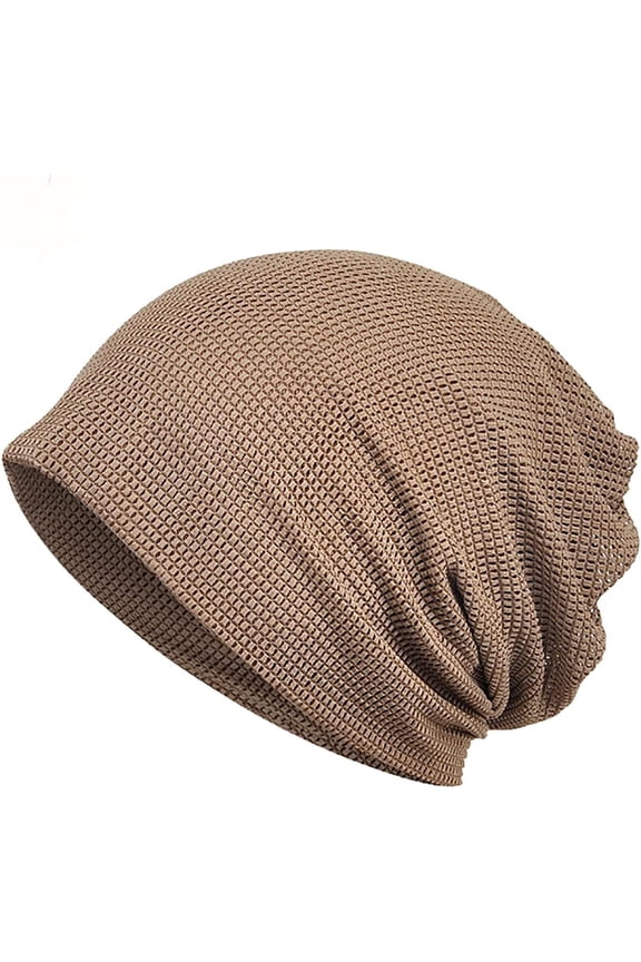 Men's Women's Summer Mesh Beanie Lightweight Turban Slouchy Beanie Sun Hat