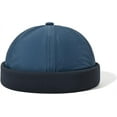 thumbnail image 1 of YooGuoGuo Mens Docker Cap Nylon No Brim Skullcap Quick Dry Brimless Hat Worker Sailor Cap Rolled Cuff Harbour Hat, 1 of 6