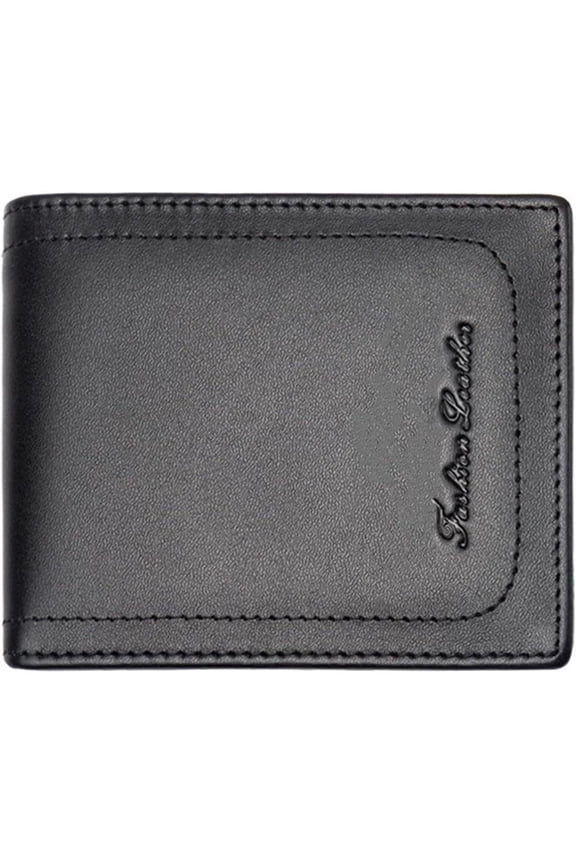 Mens Genuine Leather Bifold Wallet With ID Window (A30 Brown)