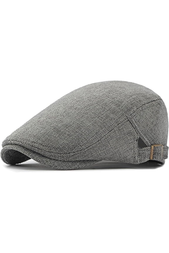 Mens Linen Flat Ivy Mesh Newsboy Caps, Classic Driving Beret Hat for Women