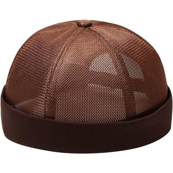 YooGuoGuo Mens Summer Adjustable Mesh Docker Caps Cycling Running Brimless Hat Beanie Rolled Cuff Breathable Hip Hop Skull Caps