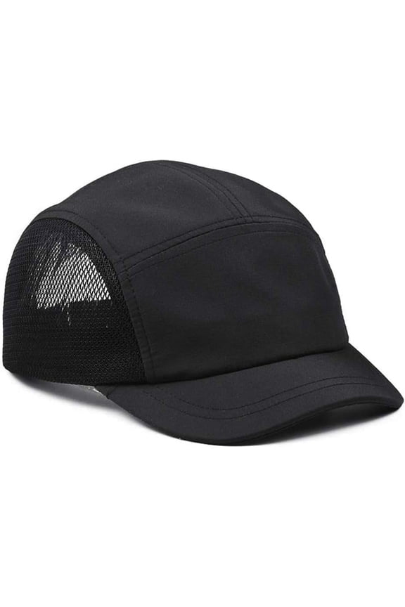 Mesh Trucker Dad Hat 5 Panel Baseball Cap Quick Dry Short Brim Hat Breathable Running Sun Caps