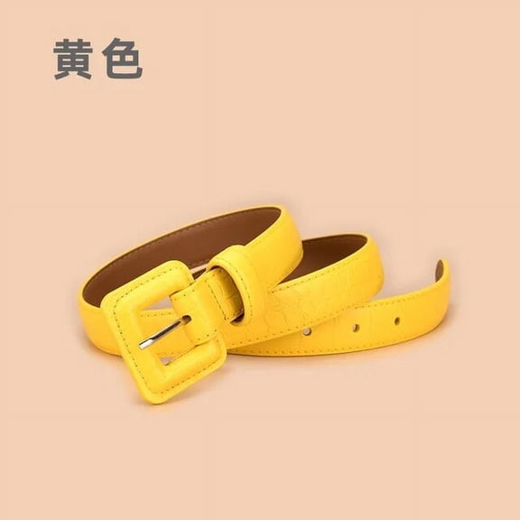 YooGuoGuo New Luxury Designer Women Genuine Leather Belt High Quality Leather Pin Buckle Adjustable Waistband Fashion Fine Lady Jeans Belt