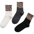 thumbnail image 1 of YooGuoGuo Novelty Leopard Print Crew Socks Animal Pattern Dress Socks For Women 3 pack, 1 of 7