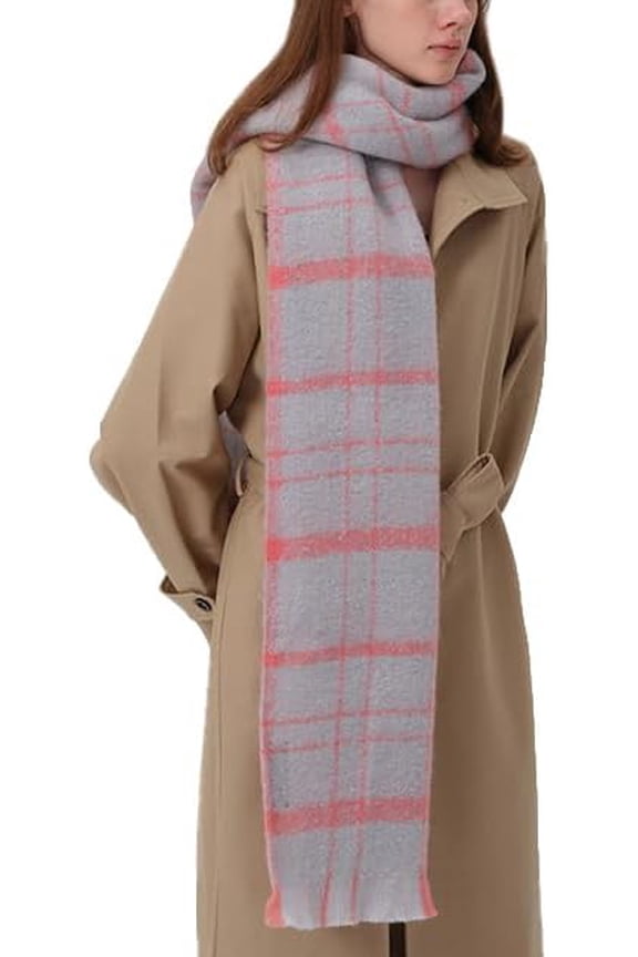 Plaid Shawl Wraps for Women Vintage Korean Scarf for Women Large Pashmina Rave Cardigan Cape for Wedding Party Travel