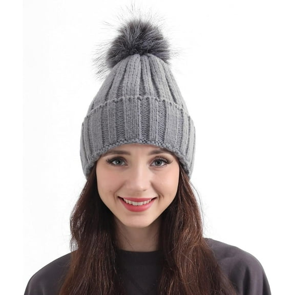 YooGuoGuo Pom Pom Hat Winter Wear Beanie for Women Warm Winter Hats Cap for Womens Girl