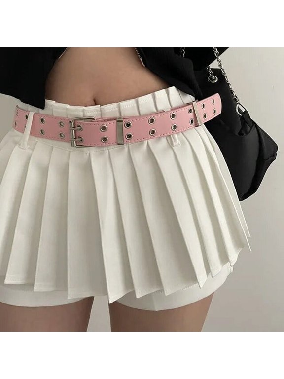 Punk PU Leather Belts Harajuku Y2K Strap Disco Rhinestone Colorful Belt Kawaii Lolita Cosplay Harajuku Y2K Hip Pop Girls Belts