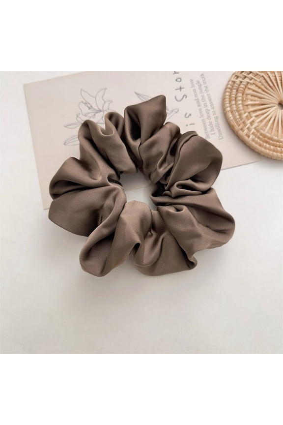 Pure Color Oversized Silk Satin Hair Scrunchies Hair Bands For Girls Women Ponytail Holder Hair Bands Ties Rope Hair Accessories