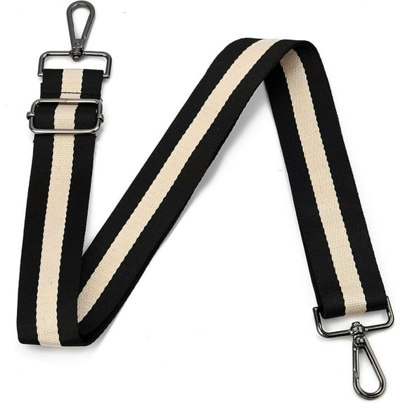 YooGuoGuo Purse Strap Replacement Crossbodyp Black Hardware Wide Shoulder Strap Adjustable Canvas Straps Guitar Style Straps