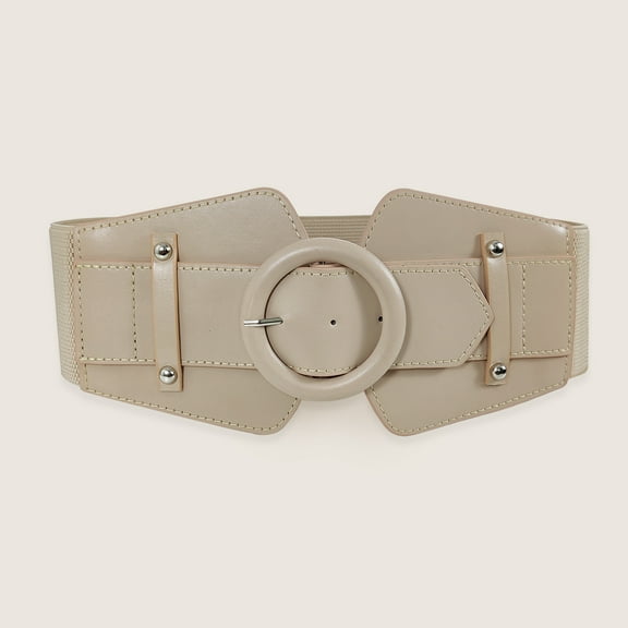 YooGuoGuo Red Wide Stretch Cummerbunds Female Waist Elastic White Corset Belts For Women Big Plus Size Dress Belt Easy Waistband Black