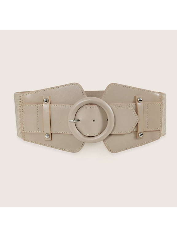 Red Wide Stretch Cummerbunds Female Waist Elastic White Corset Belts For Women Big Plus Size Dress Belt Easy Waistband Black