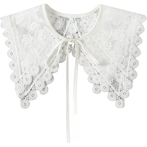 YooGuoGuo Retro Hollow Out Lace Floral False Collar Detachable Fake Collar for Women Girl