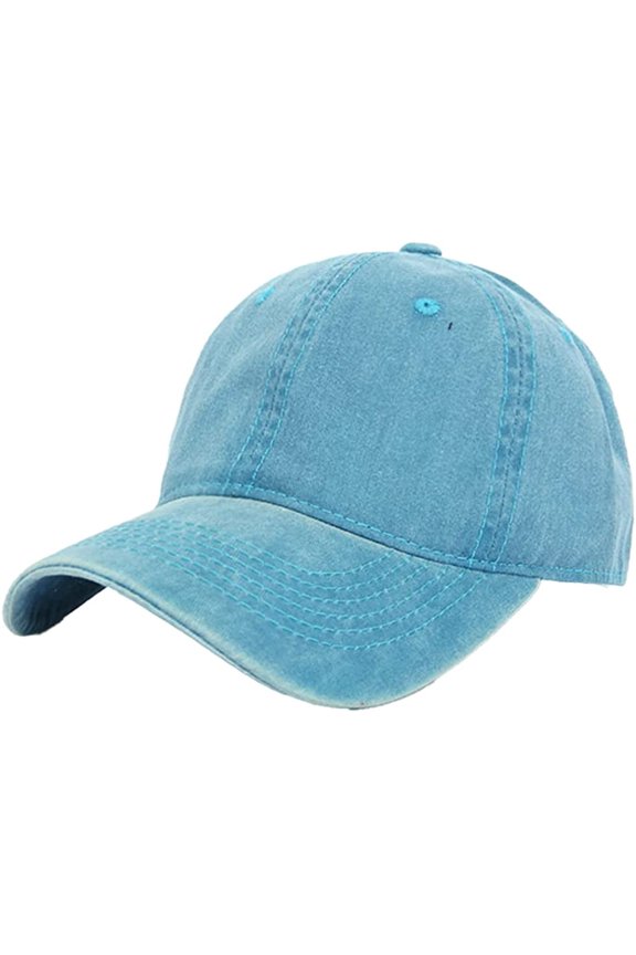 Retro Solid Baseball Cap for Women Men Trendy Denim Feel Soft Adjustable Skullcap Hats All Season Casual