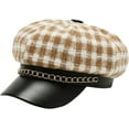 thumbnail image 1 of YooGuoGuo Retro Women's Fiddler Cap Newsboy Hat Visor Berets with Rhinestone Chain Fall Outdoor Flat Paperboy Hats, 1 of 6