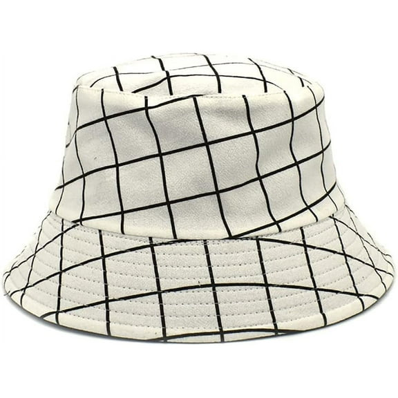 YooGuoGuo Reversible Plaid Bucket Hats for Men Women Outdoor Spring Summer Fishing Fisherman Sun Cap Foldable