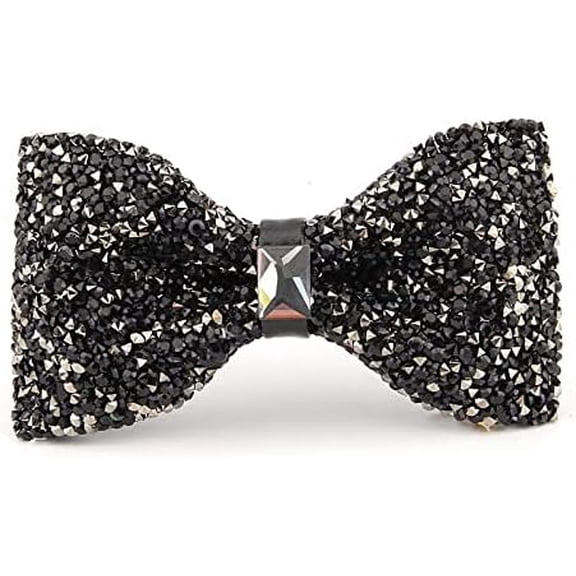 YooGuoGuo Rhinestone Bow Ties for Men Pre Tied Sequin Diamond Bowties with Adjustable Length - Party Banquet Wedding Bow Tie