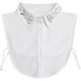thumbnail image 1 of YooGuoGuo Rhinestone Fake Collar Detachable Dickey Collar Blouse Half Shirts Peter Pan Faux False Collar for Women, 1 of 6