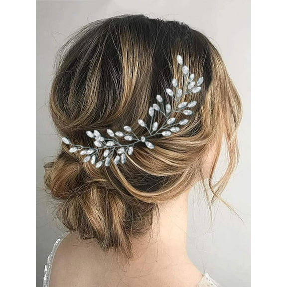 YooGuoGuo Rhinestones Bride Wedding Hair Vine Silver Crystal Hair Pieces Bridal Headband Headpiece Hair Accessories for Women and Girls