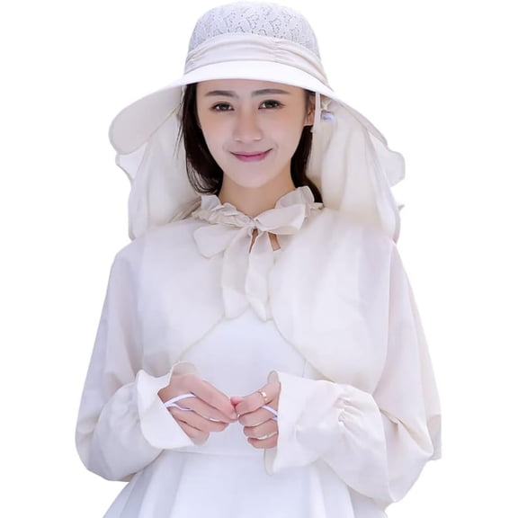 YooGuoGuo Roll Up Wide Brim Sun Visor UPF 50  UV Protection Sun Hat with Neck Protector